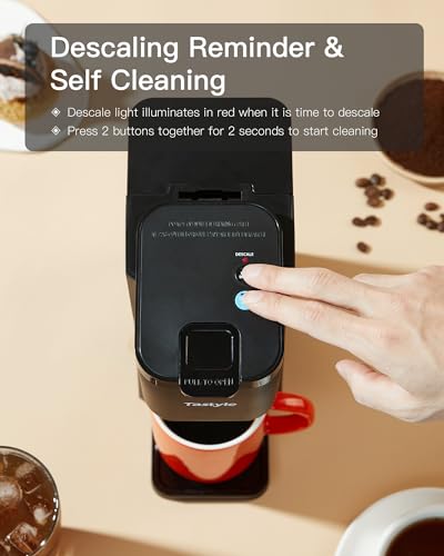 Mini Single Serve Coffee Maker for K Cup and Ground, 6 to 13 Oz Brew Sizes C25064