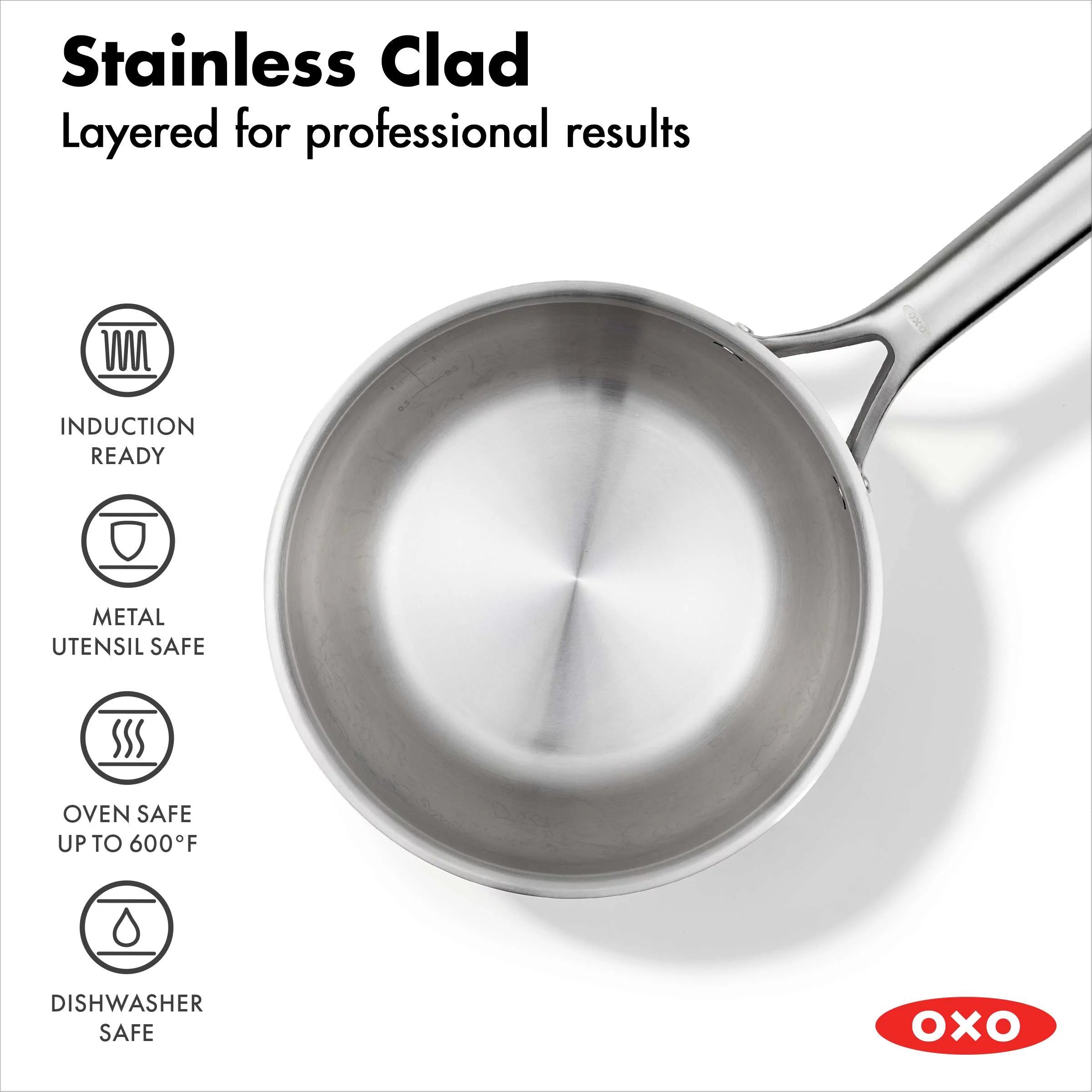 Tri-Ply Stainless Steel Chef's Pan Set V2429