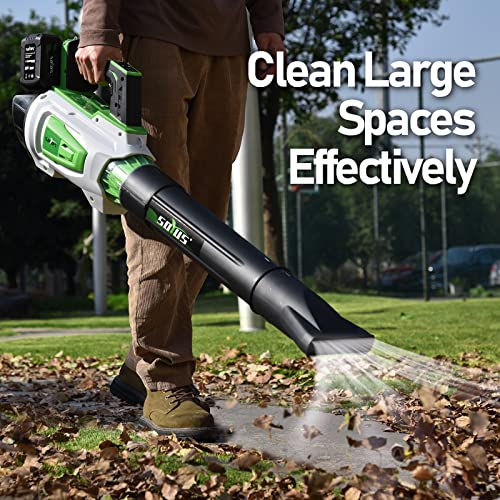 40V 135MPH 530CFM 5 Speeds Cordless Leaf Blower with 3 Tube Nozzle U345795