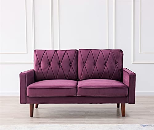 Tufted Velvet Couch, 57.5'' Wide Loveseat T415759
