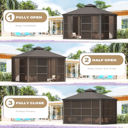 12' x 15' Aluminum Frame Polycarbonate Roof Sunroom N881390