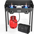 2 Burner Propane Gas Stove with Carrying Bag V399588