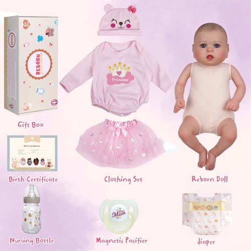 20-Inch Realistic Newborn Baby Doll with Soft Cloth Body K328062