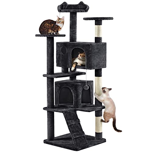 54in Cat Tree Tower Condo Furniture Scratch Post Y933765