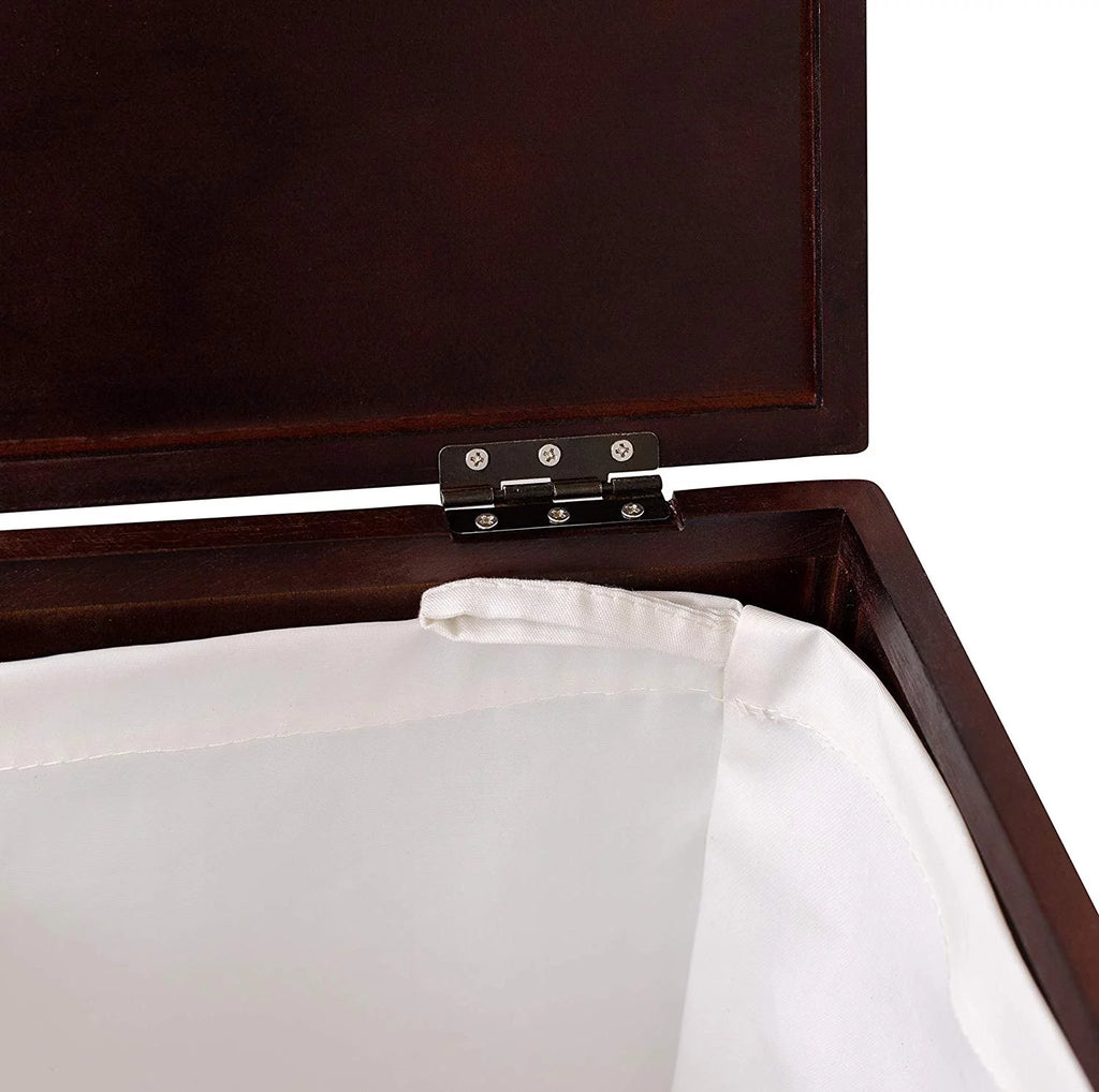 Compact Corner Laundry Hamper with Lid - Black W249764