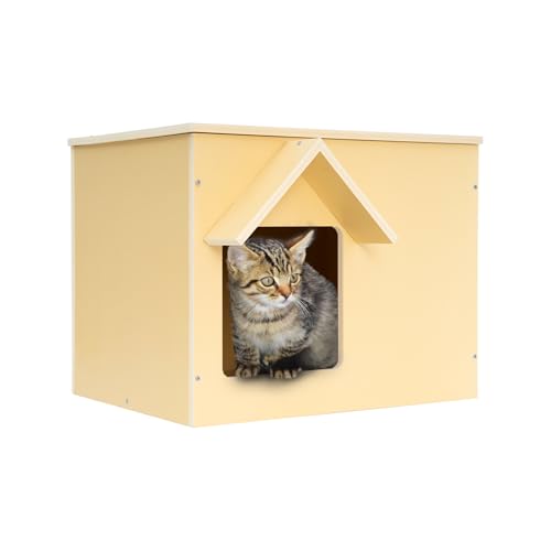 Outdoor Cat Houses Wooden Stray Cat Shelter with Escape Door S6288