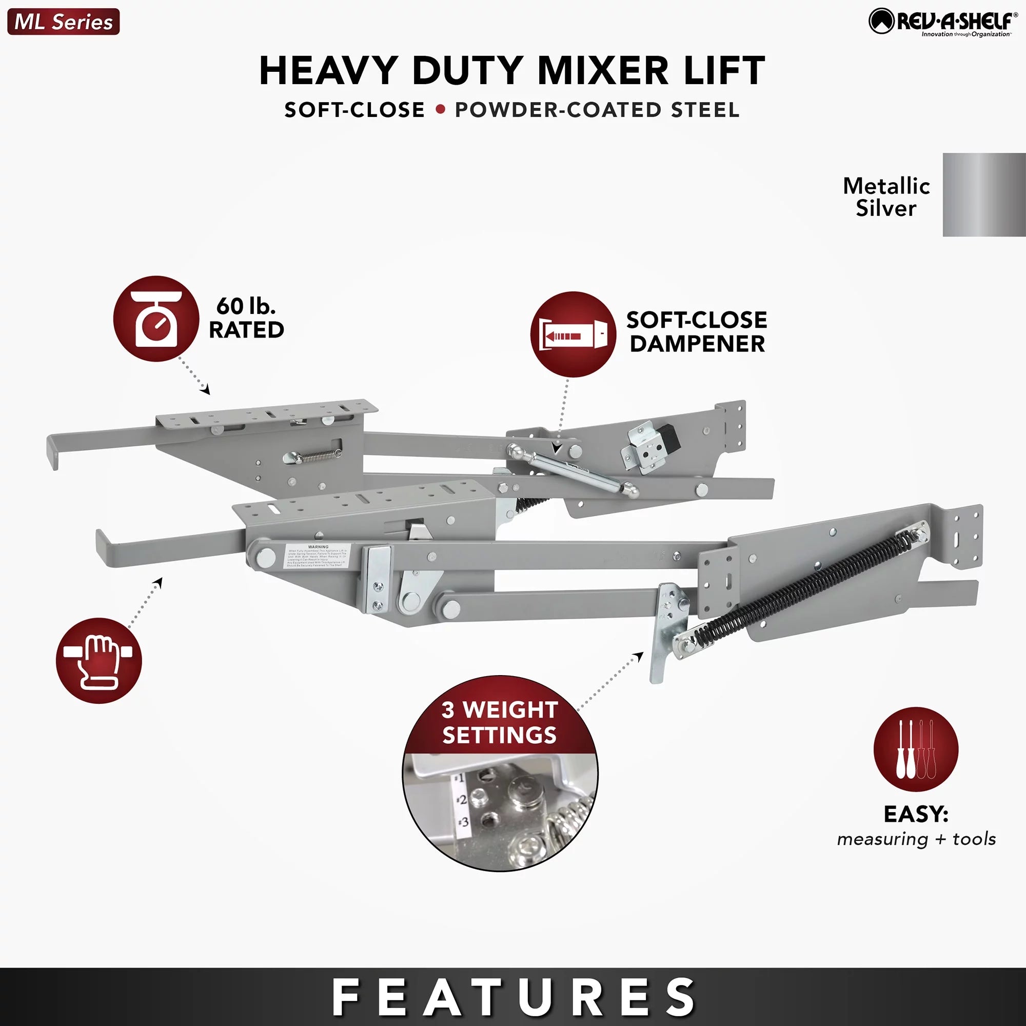Mixer Appliance Lift System for Base Cabinet G279