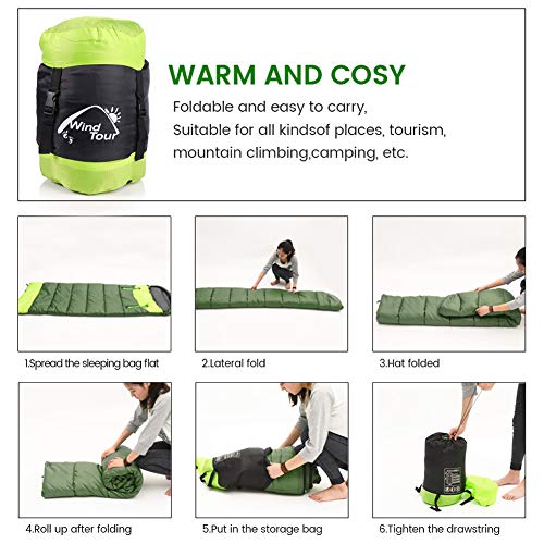 Compact Lightweight Mummy Sleeping Bag for Cold Weather Camping H463332