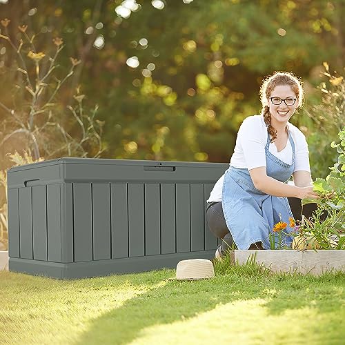 85 Gallon Waterproof Resin Deck Box with Padlock Z977971