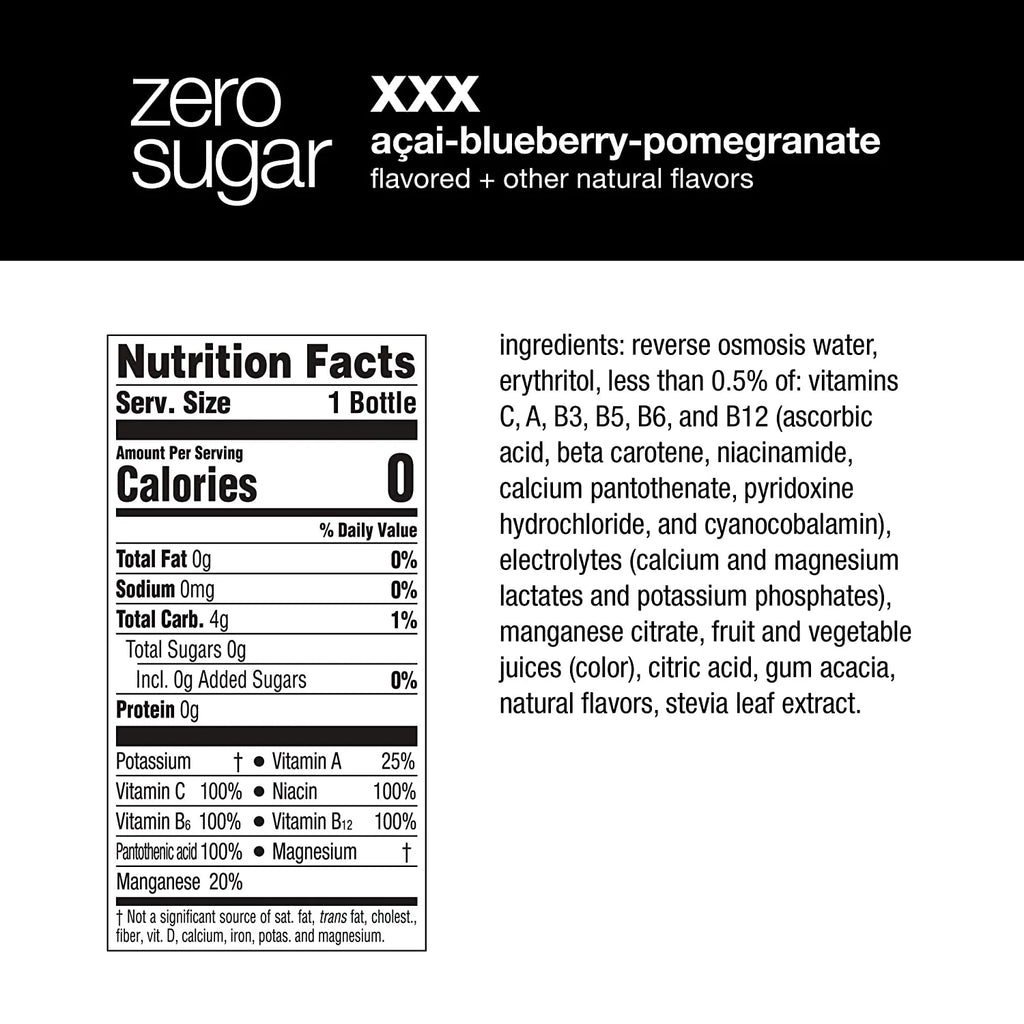 3 Flavor Variety Pack Nutrient Enhanced Flavored Water, 20 Fl Oz Bottles (Pack of 12) F556219