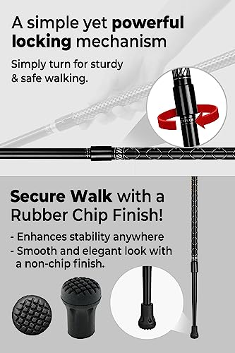 Adjustable Black Walking Cane Z5625