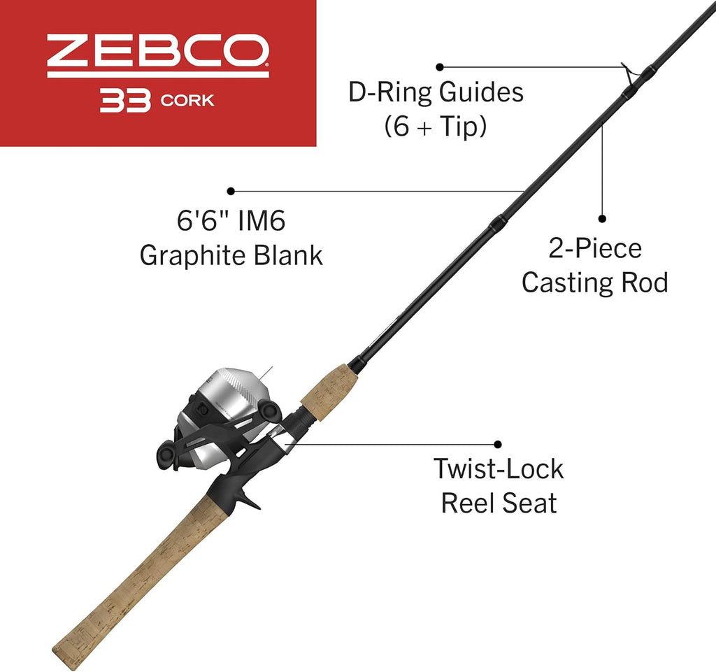 6-Foot Spincast Reel and Fishing Rod Combos Silver Black A6706