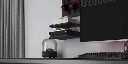 Black Projector Wall Shelf Double Shelf Stand K3522