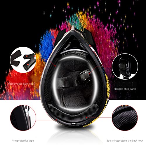 Bluetooth Dirt Bike Helmet Motocross Helmet DOT/ECE Approved K485