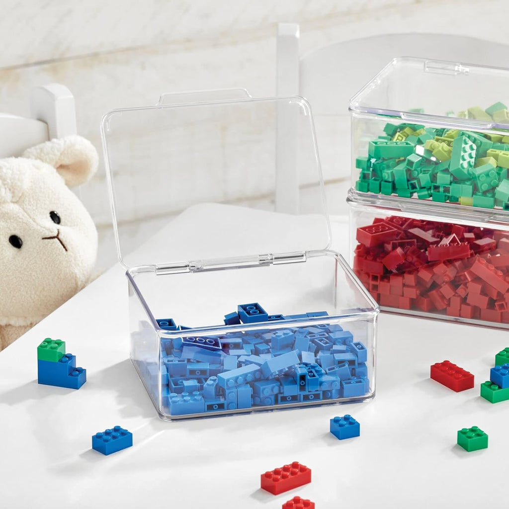 Clear Plastic Storage Bin with Lid, 8 Pack K718
