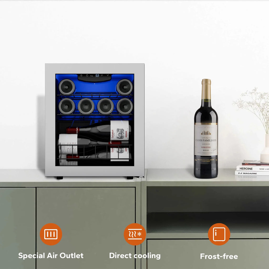 12 Bottle Mini Wine Refrigerator with Glass Door I74984