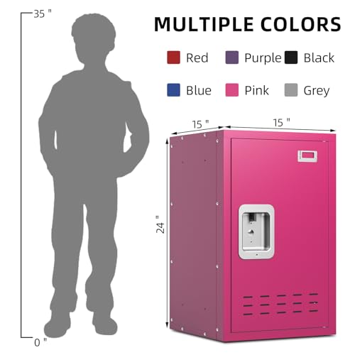 Black 24" H Metal Storage Locker O12061