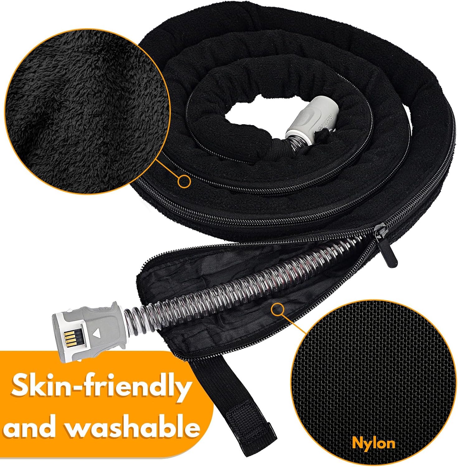 6.3ft CPAP Hose Cover with Full Zipper H504