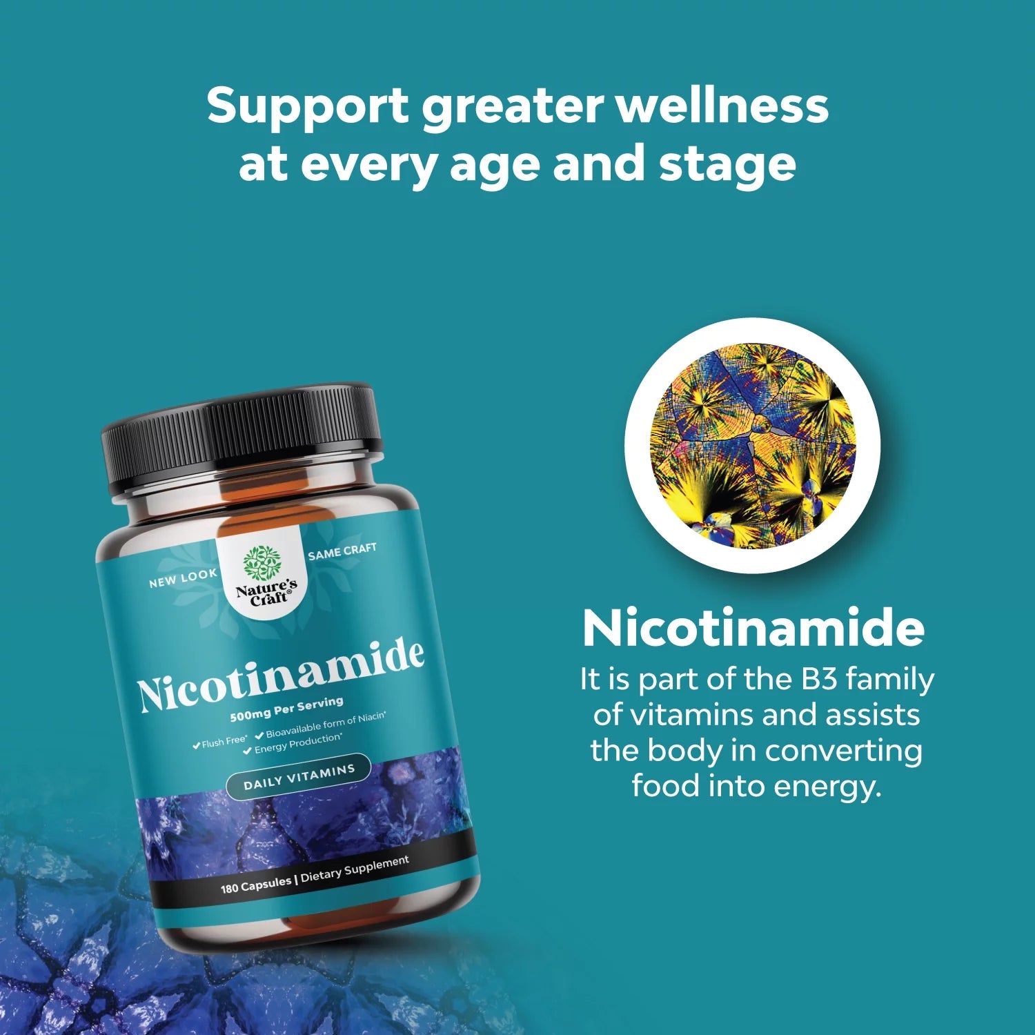 500mg Niacinamide Capsules - 180 Count X5919