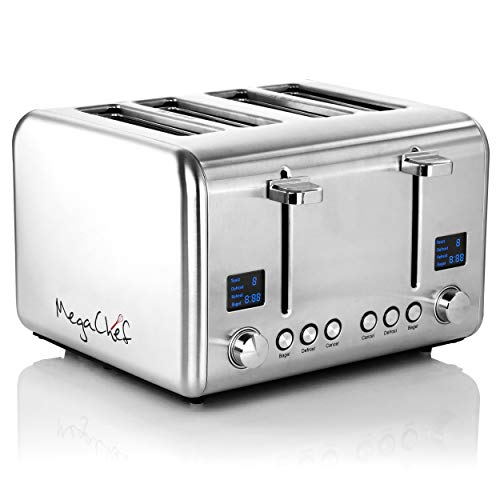 4 Slice Stainless Steel Red Toaster D216