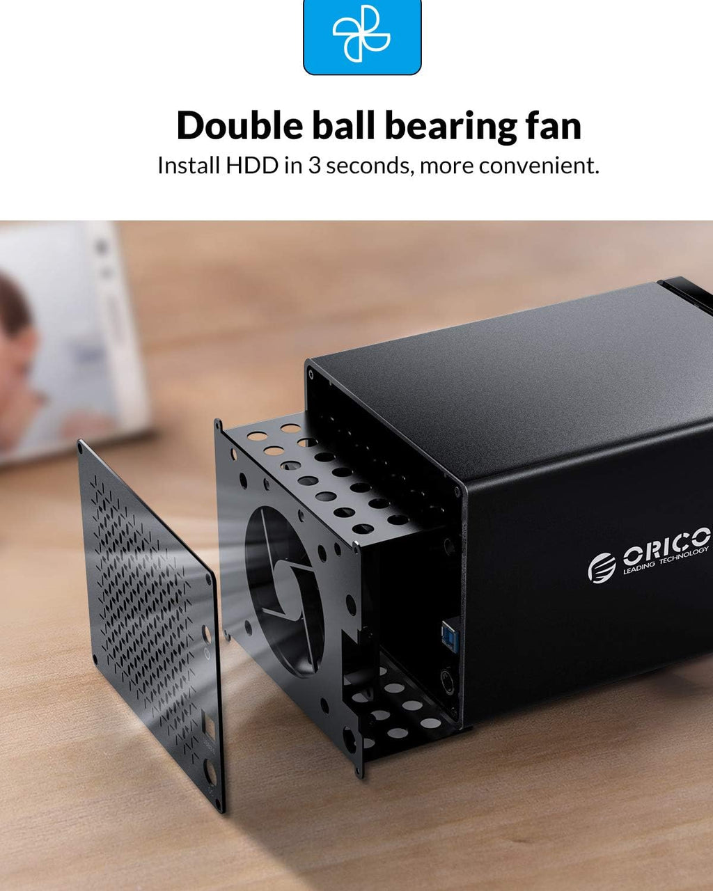 4 Bay HDD Raid Enclosure USB External Hard Drive Enclosure Aluminum SATA III Disk Storage Case B66535