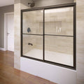 Clear Framed Sliding Tub Door in Oil Rubbed Bronze M49808