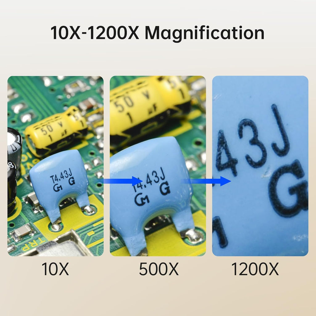 7'' LCD Digital Microscope, 1200X, 1080P, 32GB A63831