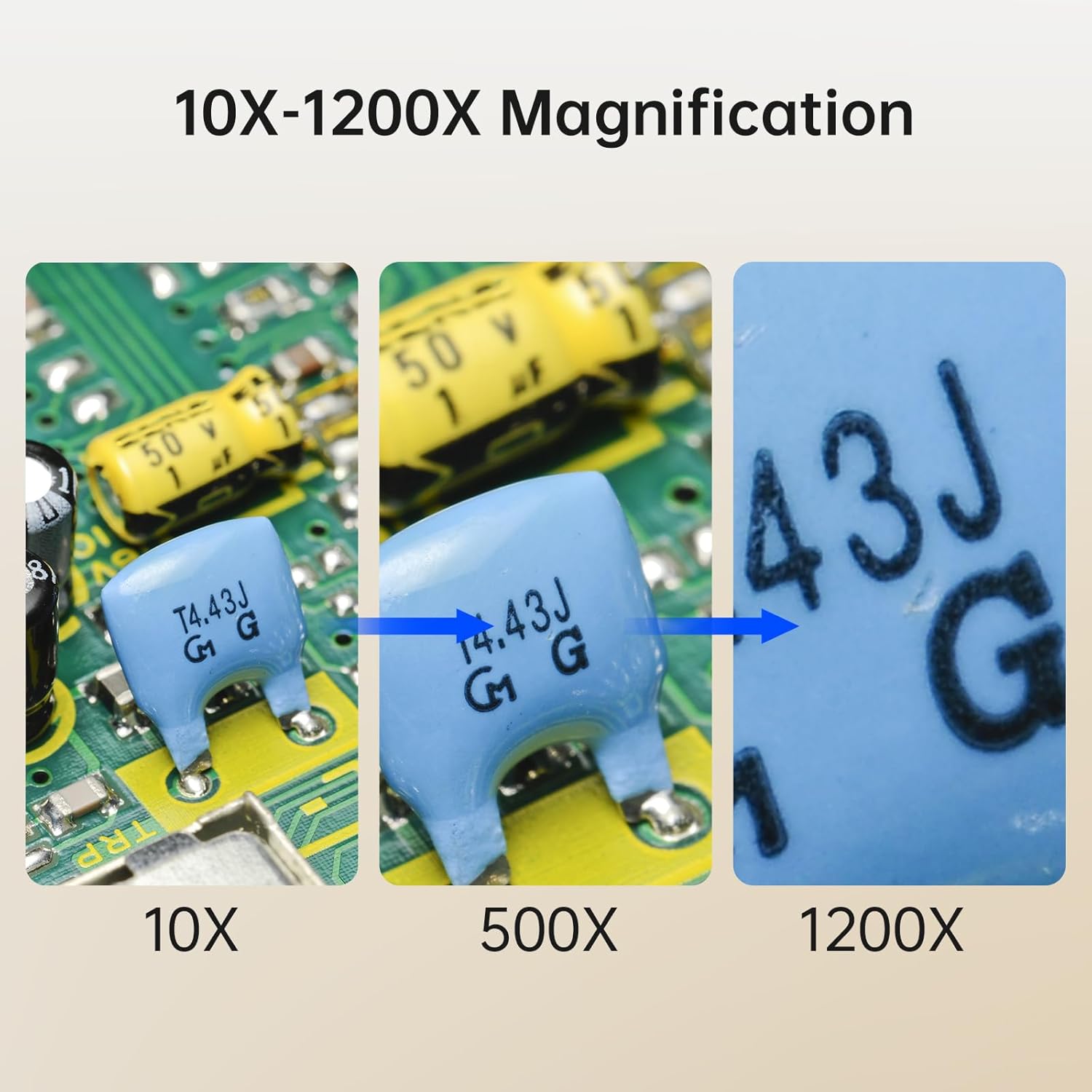 7'' LCD Digital Microscope, 1200X, 1080P, 32GB A63831