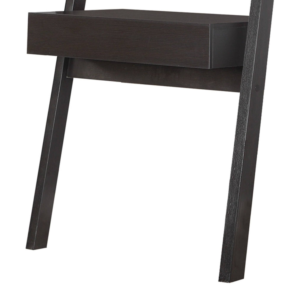 Cappuccino Ladder Desk with One Drawer O114