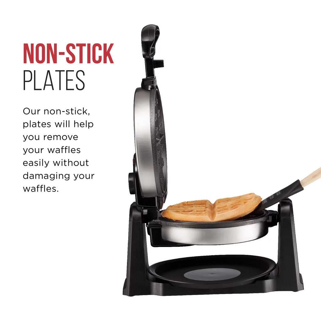 Stainless Steel Non Stick Belgian Waffle Maker Q625