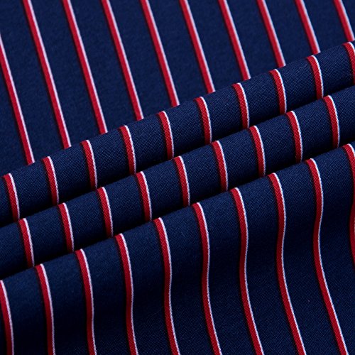 Men's Long Sleeve Vertical Striped Button Down Dress Shirt K7367