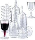 50 Pcs Clear Plastic Wine Glasses P8290