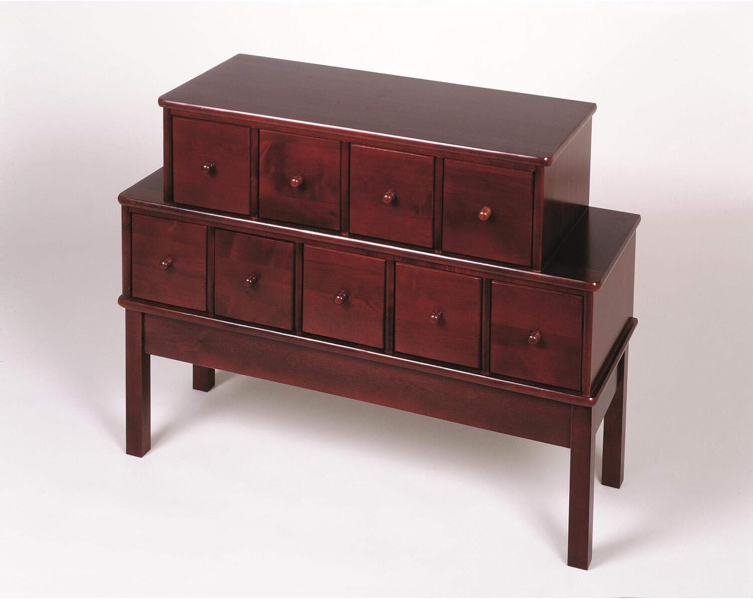 Solid Oak Cherry Finish Storage Cabinet P86310