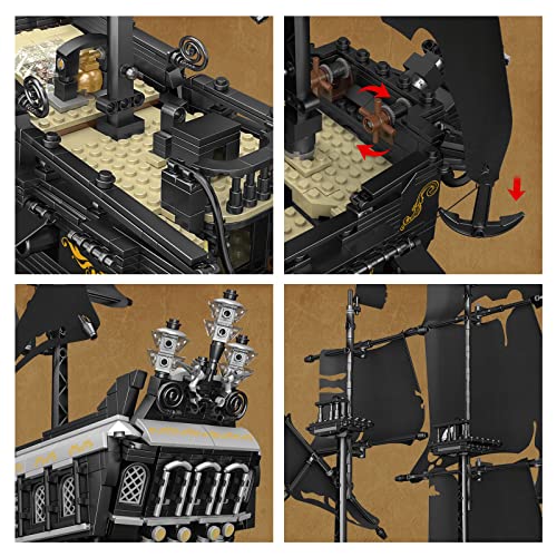 Black Pearl Sailboat Model Building Blocks Set (2868 Pieces) D549649