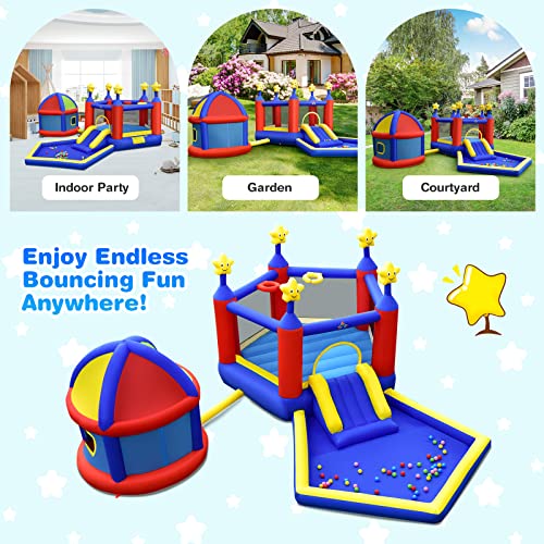 Inflatable Bounce House with Basketball Hoops and Ball Pit Pool P537