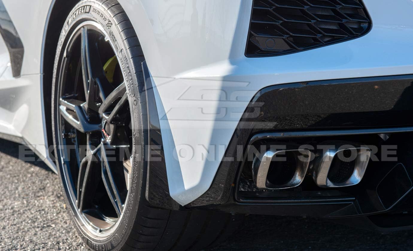 GM Factory XL Extended Style Painted Carbon Flash Metallic Rear Side Splash Guards Mud Flap Pair M282