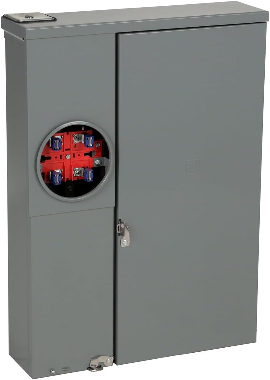 200 Amp 8-Space 16-Circuit Outdoor Meter Socket and Main Breaker Load Center S603