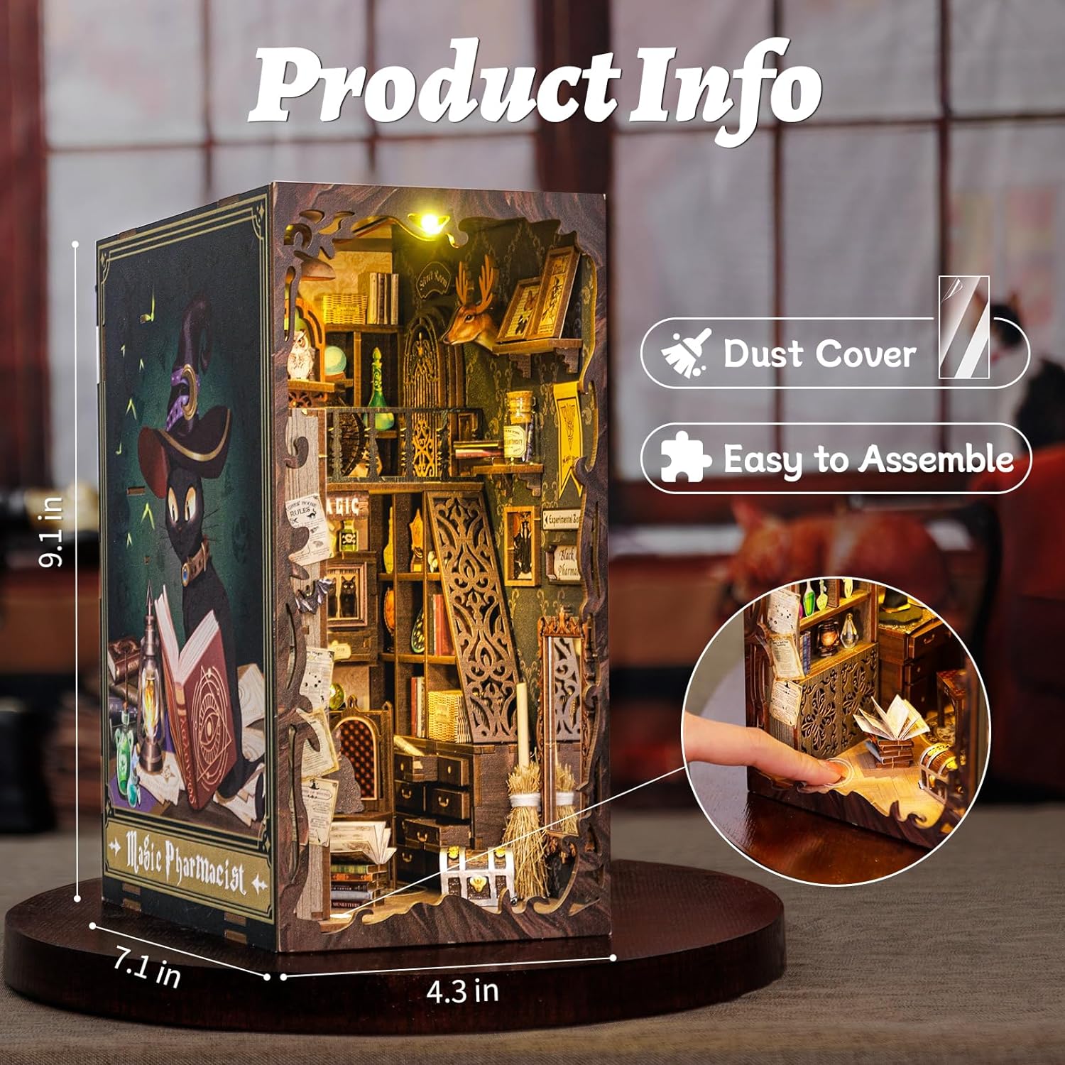 3D Wooden Book Nook Kit H386