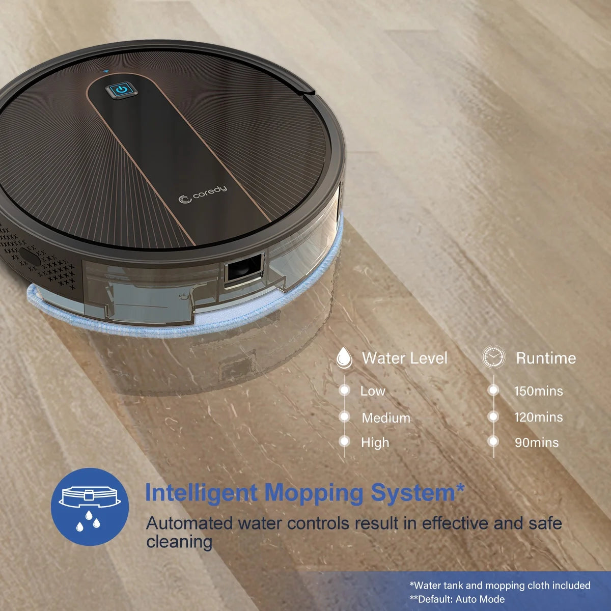 Robot Vacuum Cleaner and Mop, 2200Pa Suction I8010