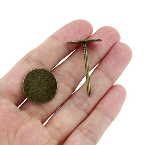 Bronze Flat Head Upholstery Tacks (19mm x 30mm, 100Pcs) Q80858