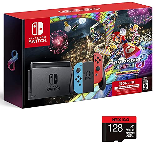 Mario Kart 8 Deluxe Bundle 3 Month Nintendo + 128GB MicroSD Card V214721