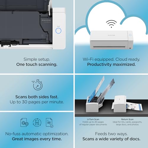 White Double-Sided Color Document Scanner with Auto Document Feeder M78528
