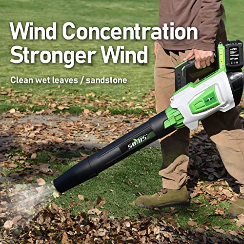 40V 135MPH 530CFM 5 Speeds Cordless Leaf Blower with 3 Tube Nozzle U345795