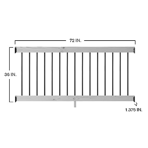6 ft. Cedar Rail Kit with Aluminum Square Balusters P497