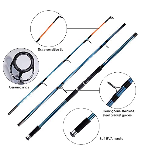 12ft Surf Rod 8000/9000 Spinning Reel 9+1 BB Saltwater Fishing Combo I24597