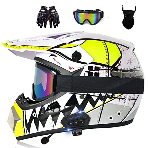 Bluetooth Dirt Bike Helmet Motocross Helmet DOT/ECE Approved K485