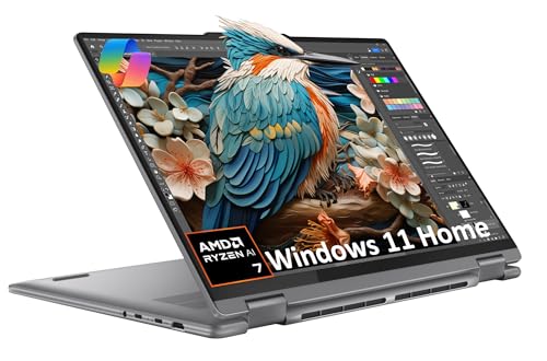 16" FHD+ Touchscreen 2-in-1 Laptop with AMD Ryzen 7 8840HS, 16GB DDR5 RAM, 1TB SSD, Arctic Grey K4490