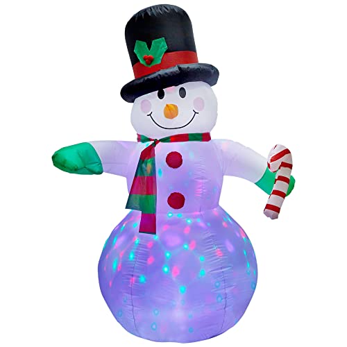 6 FT Christmas Inflatable Snowman with Rotating LED Lights M643193