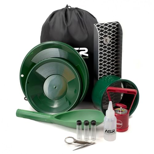 14pc Lightweight Gold Panning Kit with Rubber Sluice Box A558631