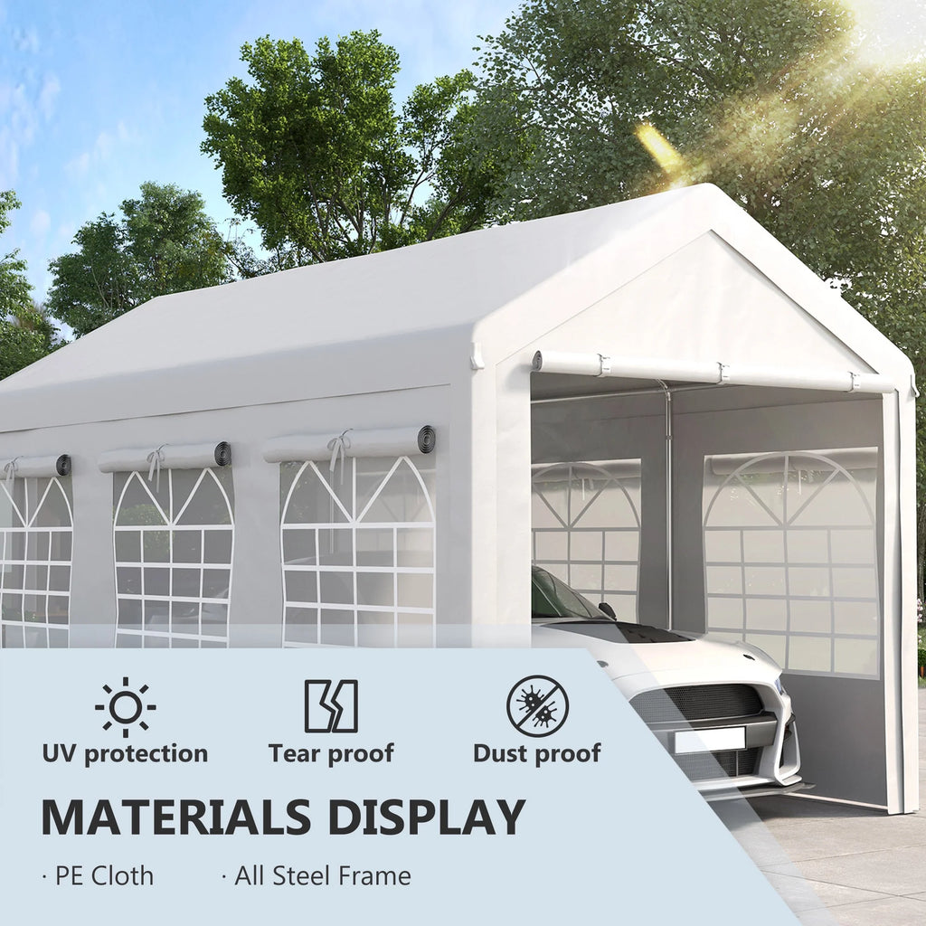 10' x 20' Height Adjustable Carport and Party Tent H151986